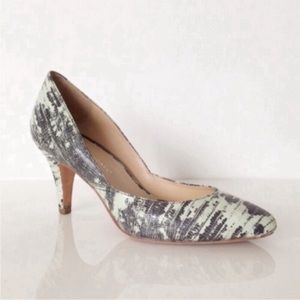 Loeffler Randall Heels Snake Print Pumps Size 8